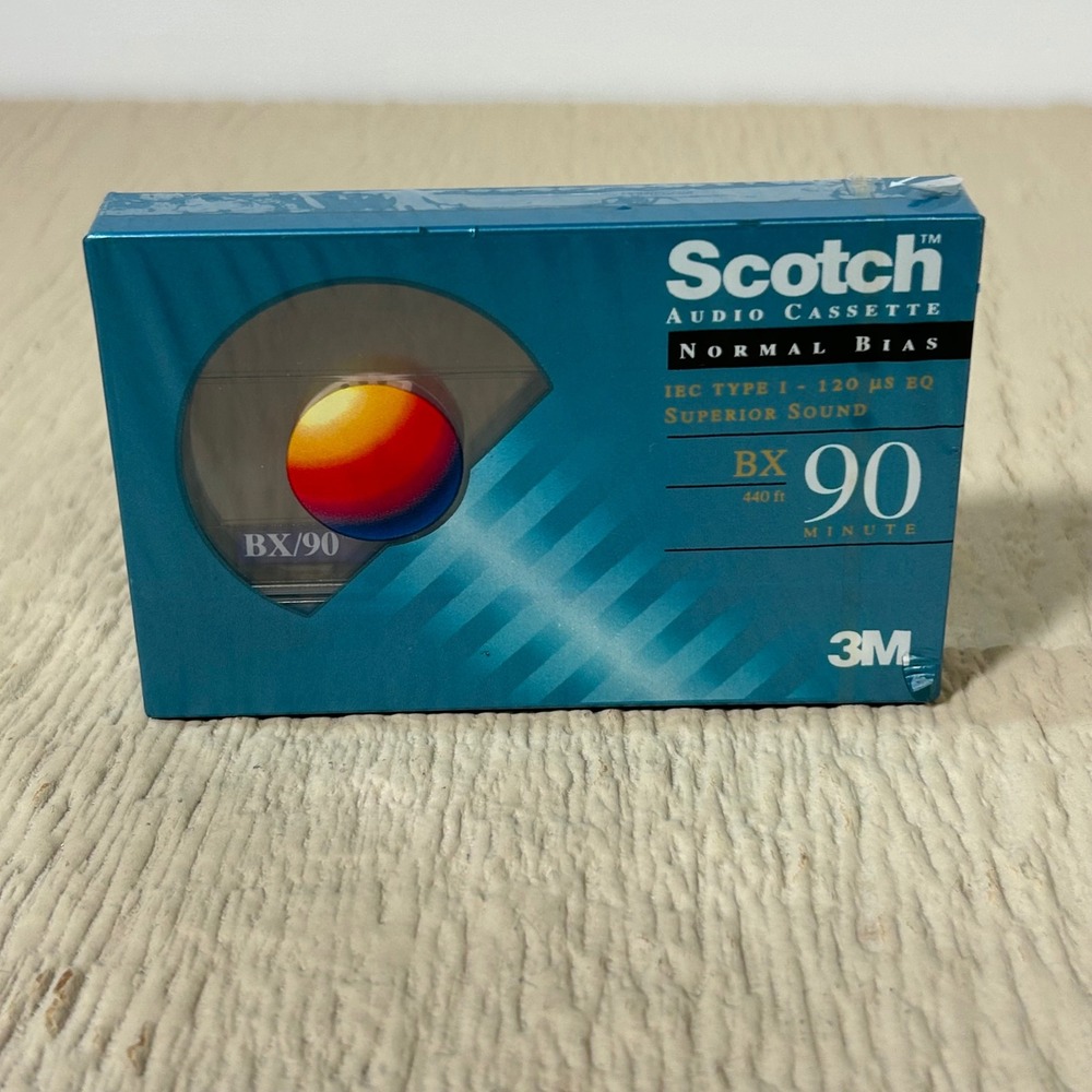 Scotch Vintage‎ Retro Blank Media BX 90's Audio Cassette Tape Normal Bias